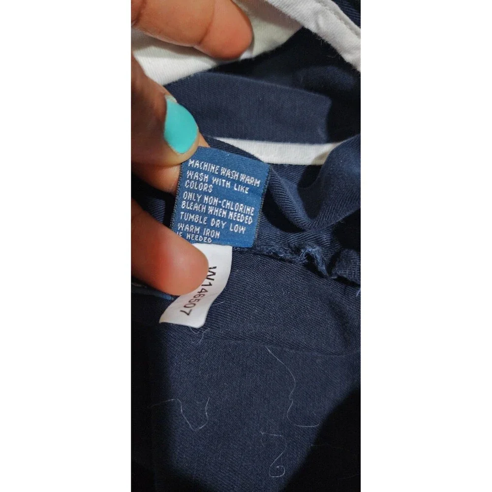 Vtg Polo Golf  Ralph Lauren Shorts Mens 38 Blue Linen Chino Pleated Preppy Solid